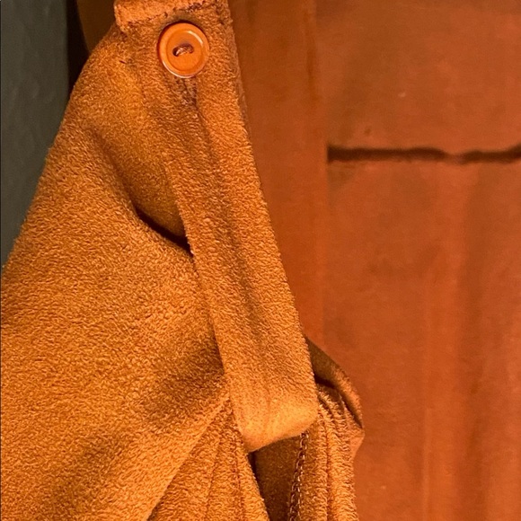 Fashion Nova Suede Tunic + Cardigan Set | Rust Orange | Size M - Picture 6 of 6